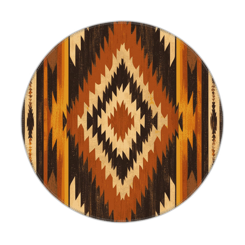 Sunset Mirage Indoor And Outdoor Area Rug, Round 5'