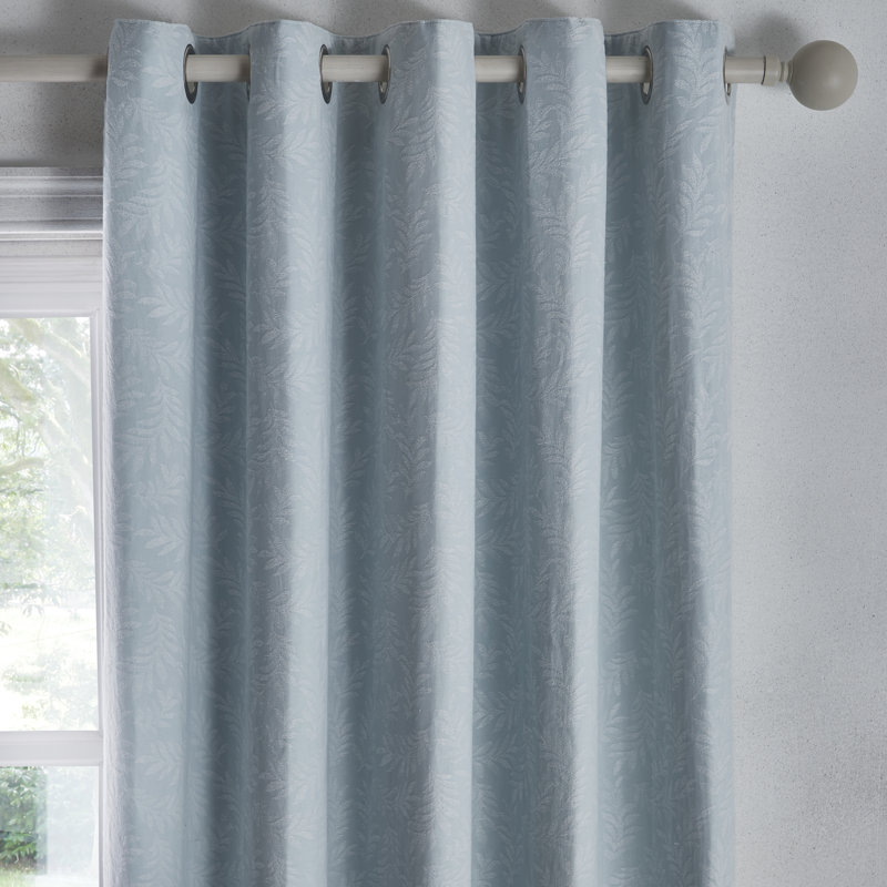 Bundine Cotton Blend Sheer Sliding Panel Pair, Width 229 x Drop 229 cm, Duck Egg