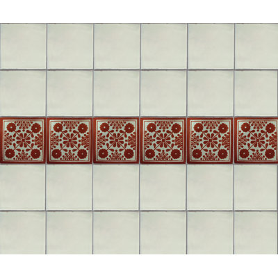 Carreaux mexicains 4,2 "x 4,2" 9 pièces TalaMex Damasco Talavera