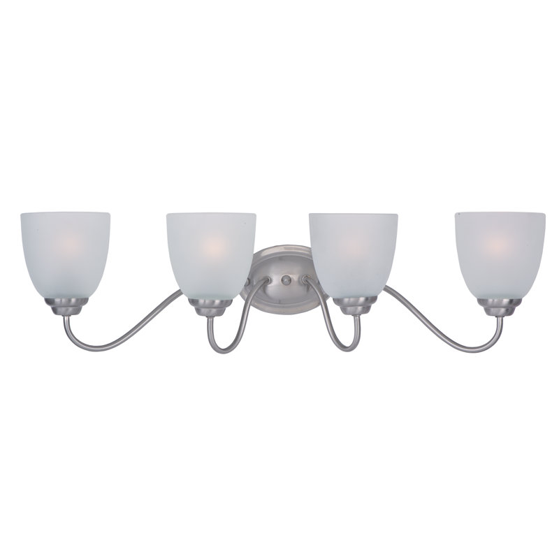 Éclairage pour meuble-lavabo 4 lumières Callimont, Nickel satiné
