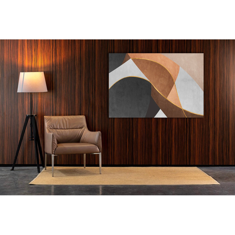 Art mural abstrait géométrique abstrait en acrylique, H 47 po x l 32 po