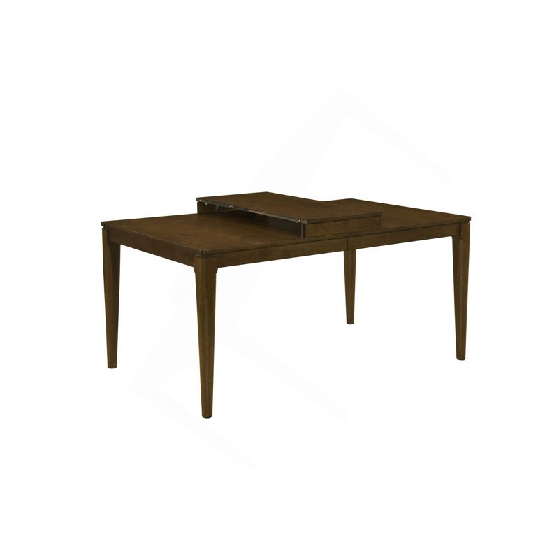 Table de salle à manger rectangulaire moderne 1pc avec rallonge de rangement en bois
