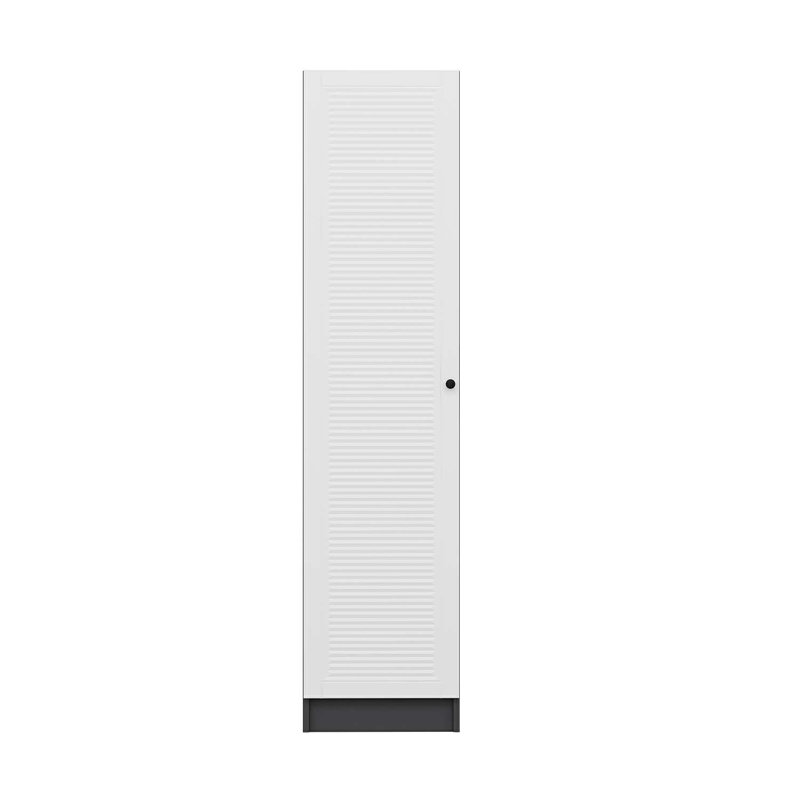 Elina Manufactured Wood Wardrobe, Black/White, 210cm H x 45cm W x 52cm D