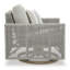 Fauteuil pivotant d'extérieur avec coussin Seton Creek