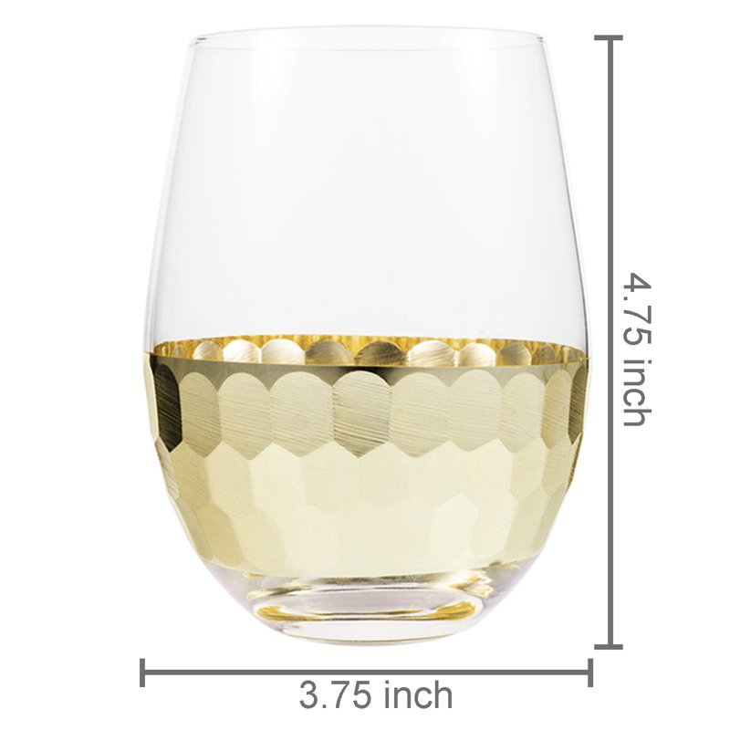 Hammered 8 Oz. Glassware Set
