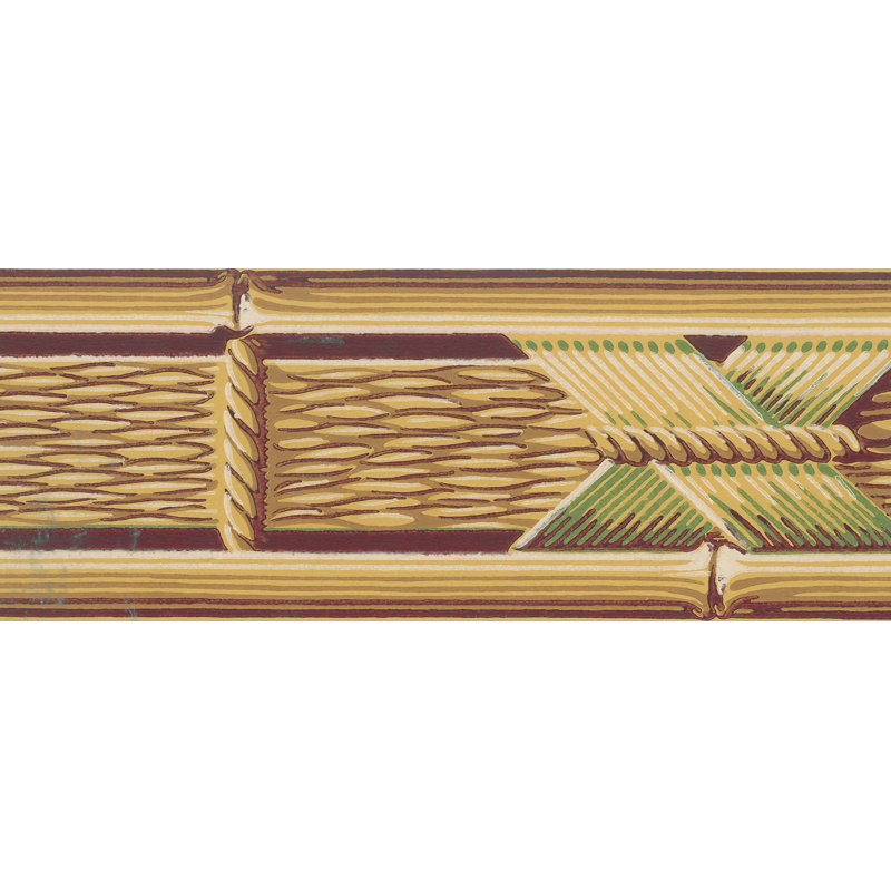 Bordure de papier peint Bunel, Brun / Vert