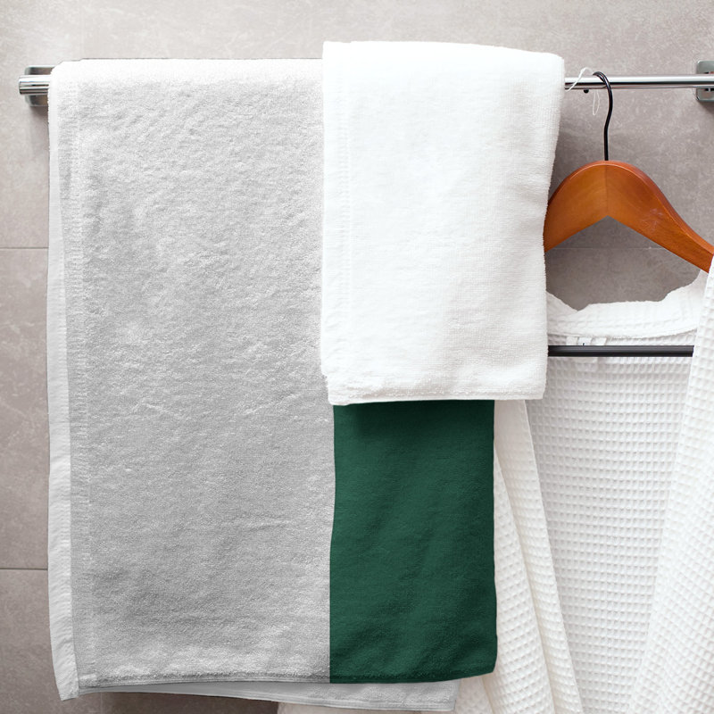 New York Fly Cotton Blend Bath Towel, Forest Green