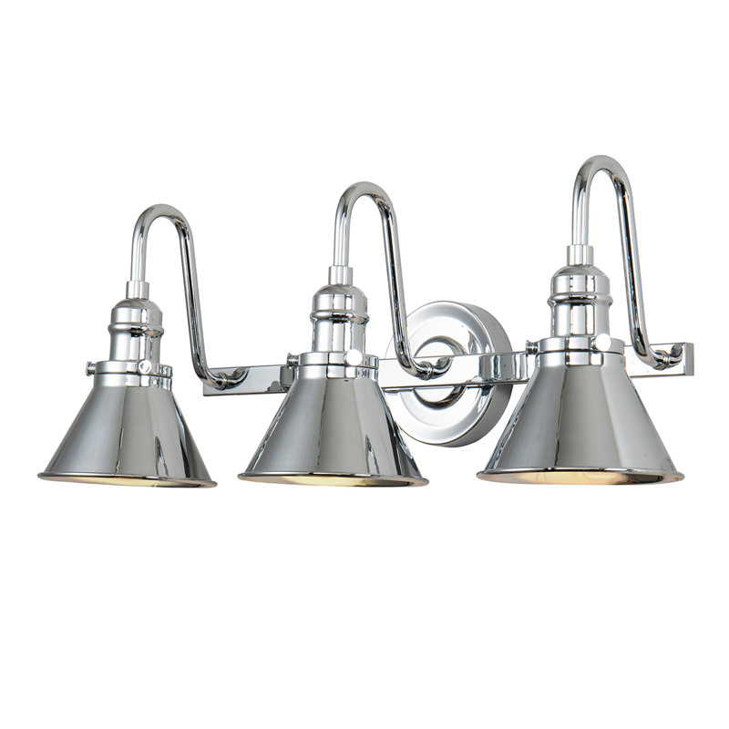 Meuble-lavabo 3 lumières Volya Provence, Chrome, Trois lumières