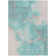 Machine Washable Indoor/Outdoor Xhevrie Teal Rug