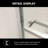 Shower Door 48" W X 76"H Semiframeless Bypass Sliding Shower Enclosure, 3/8 In. (8Mm), Chrome