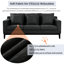 Élégant gris anthracite 3 avec housse et pieds en bois-805063647