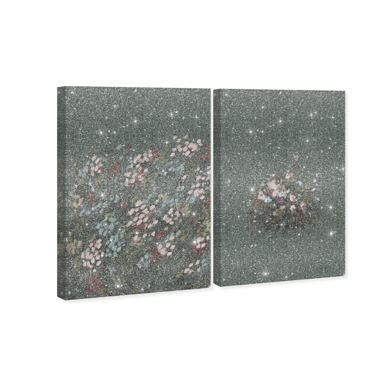 Subtle Universe Set Abstract Canvas Print by Oliver Gal, Black Frame, 10 x 15, 10"H x 15"W, Gallery Wrapped