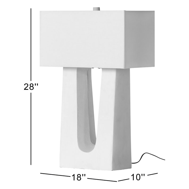 Cuit Table Lamp, Matte White Porcelain Ceramic