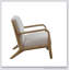 Fauteuil crème en polyester avec 4 pieds
