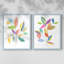 Feuilles de couleurs vives I - impression encadrée de qualité supérieure - prête à être accrochée - aucun clou requis - aucun clou requis-616321933-616321935
