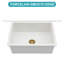 Évier de cuisine encastré 30 "x 18" x 10 "en argile réfractaire à double cuve en porcelaine blanche