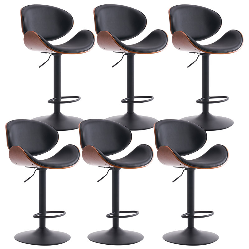 Tabourets de bar pivotants à hauteur ajustable avec comptoir en bois d'unité centrale pour le bar, la cuisine et la salle à manger