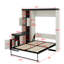 Lit escamotable double avec bureau et armoires