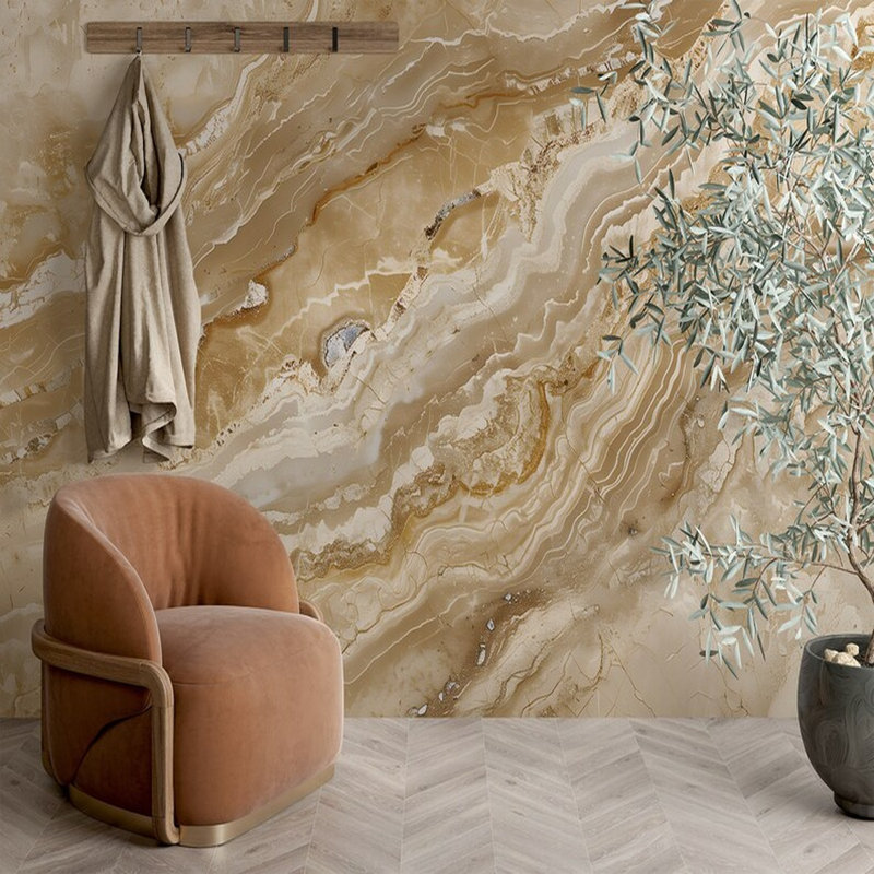 Golden Sand Marble Flow, 96" L x 108" W