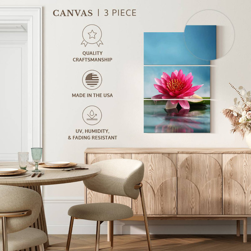 Kerrick Pink Lily And Bamboo, 45" H x 28" W