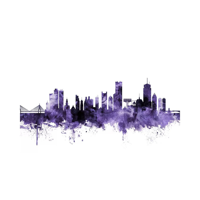 Boston, Massachusetts Skyline I by Michael Tompsett - Wrapped Canvas Print, 20.32 cm H x 30.48 cm W