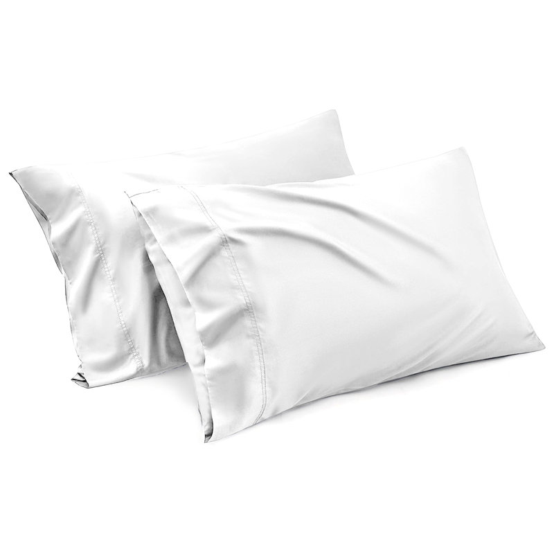Aspire Homeware Super Soft & Breathable Microfiber Dyed Pillowcase (Pack Of 2), White