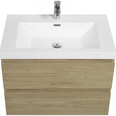 30" Floating Bathroom Vanity With Sink, Modern Wall-Mounted Bathroom Storage