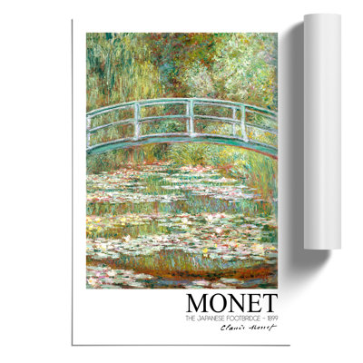 Japanese Footbridge with Border by Claude Monet - Frameless Print