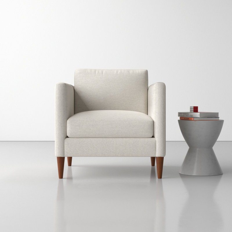 Clifford Upholstered Custom Armchair, Turbo Ash Basketweave