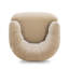 Fauteuil d'appoint pivotant en chenille et avoine Jasmine-125328380