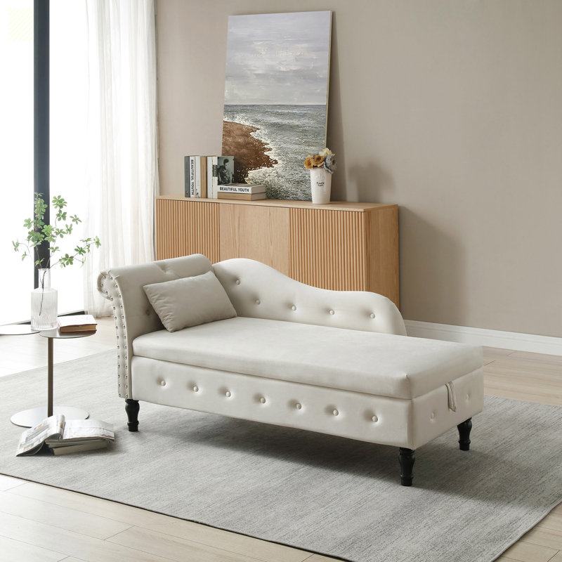 Canapé Jaiah, Velours beige