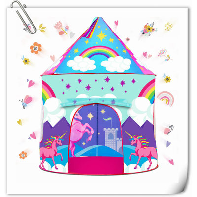 Unicorn Pop Up Tent For Kids - Indoor And Outdoor Playhouse Unicorn Tent For Girls And Boys, Pink Princess Tent With Unicorn Headband And Kids Tent St -  Rephen, ZP0028