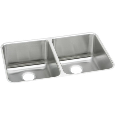 Lustertone 35.75" L x 18.5" W Double Basin Undermount Kitchen Sink
