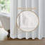 Soft Tufted Texture Chenille Stripe Shower Curtain-1409252507