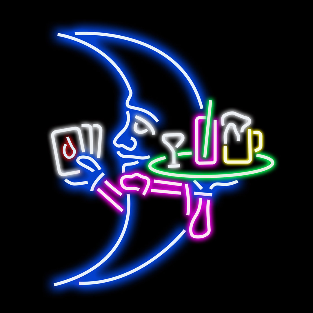 Halfmoon 60cm LED Beer and Liquor Neon Sign