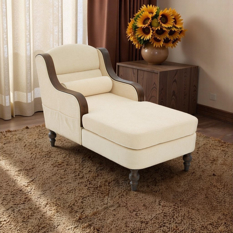Canapé-lit Chenille, Beige