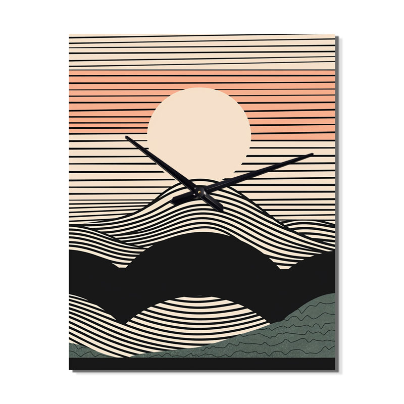 Simple Horizon II - formes abstraites très horloges murales, Petit