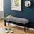 Modern Tufted Linen Dining Bench-1168663900