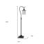 Lampe sur pied de forme traditionnelle en bronze 60 po avec abat-jour tambour en verre transparent bronze