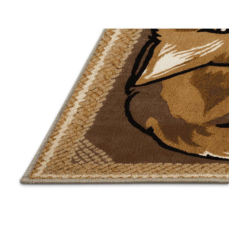 Washable Bay Cat Big Cats Area Rug, Rectangle 5' x 8'