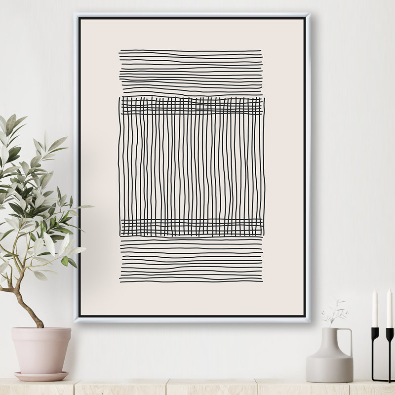 «Minimal Geometric Compostions of Elementary Forms XXII», reproduction d'art murale moderne, H 46 po x l 36 po, Blanc