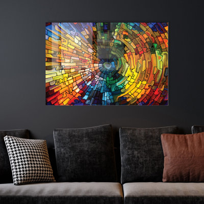 Elegant Decorative Tempered Glass Painting, 19.7 x 27.6 Inches | 100% Tempered Glass, Thickness: 0.16 Inches | Perfect for Home Decor, Living Room, and Office | Stunning Art Piece with Modern Aesthetic