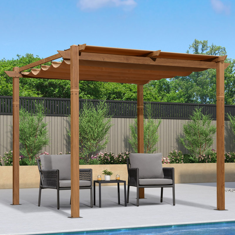 Wood Pergola, 9.8ft x 9.8ft
