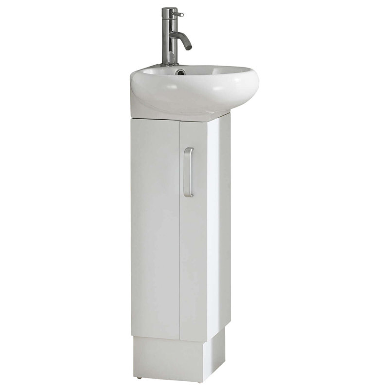 Ensemble de meuble-lavabo simple Jorren, Blanc