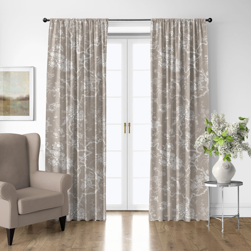 Ensemble de 2 rideaux en coton Elwood, L 50 po x L 36 po