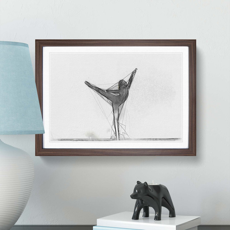 Ballet in the Morning in Abstract - Picture Frame Graphic Art Print, 36cm H x 48cm W x 2cm D, Walnut Framed