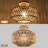 Clouden 12 in. Bohemian Rattan Semi Flush Mount-165719561-162765342