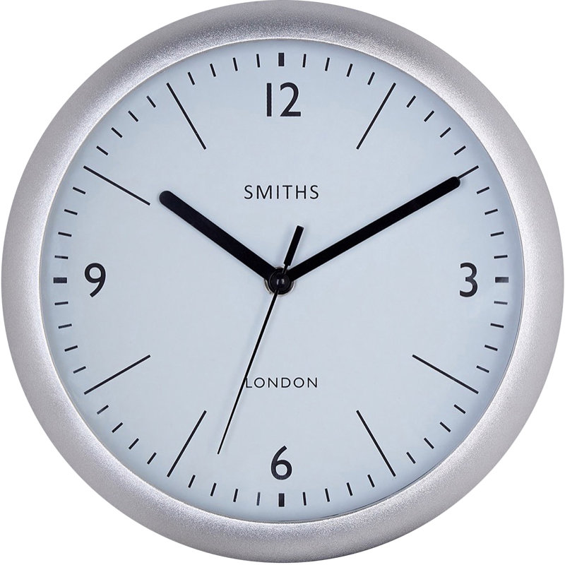 Smiths Clear Wall Clock - 25cm