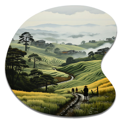 Verdon - Countryside Drop Shape Asymmetric Metal Wall Art