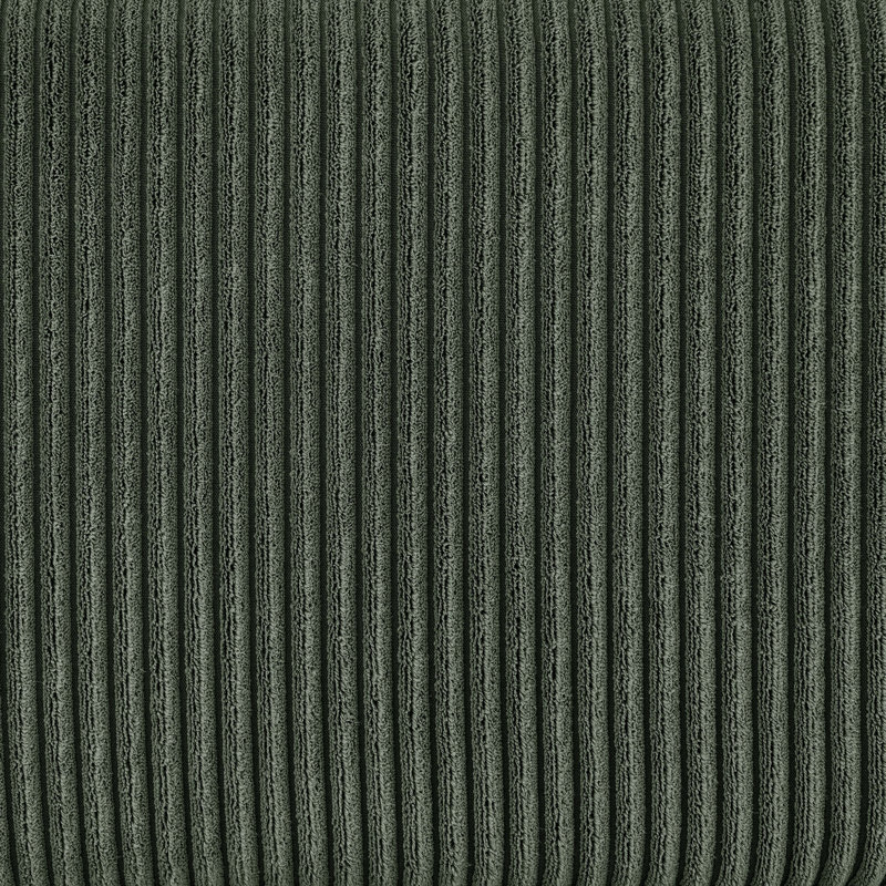 Large Arms Cordory Upholstered Modular Sectional with 2 Ottomans, Corduroy - Dark Green